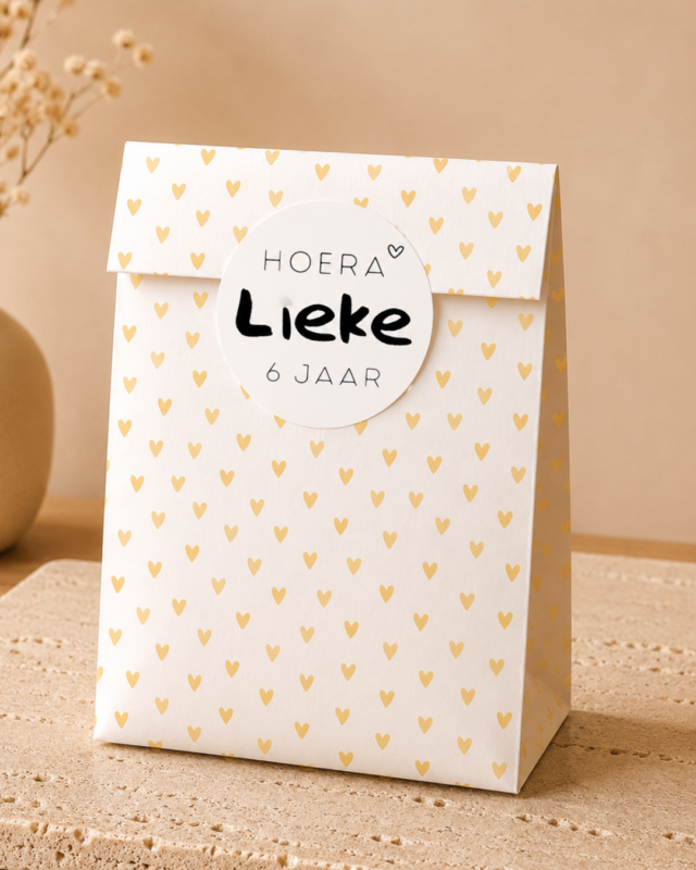 Gepersonaliseerde sticker hartje met naam | per stuk