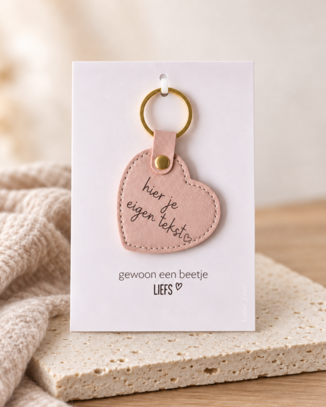 Sleutelhanger leer gepersonaliseerd | eigen tekst