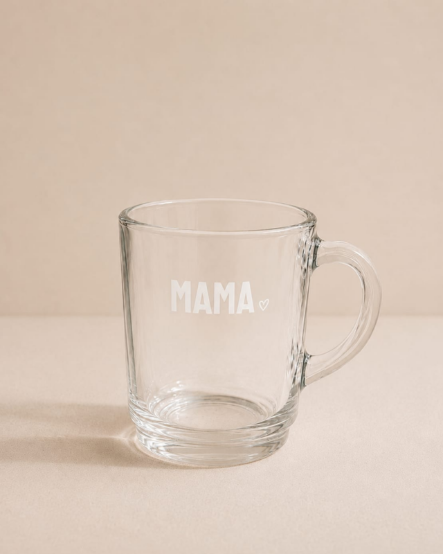 Theeglas met tekst | mama