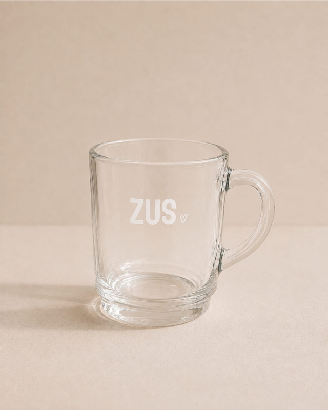 Theeglas met tekst | zus