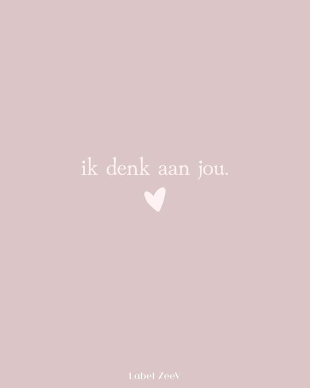 A6 wenskaart | ik denk aan jou