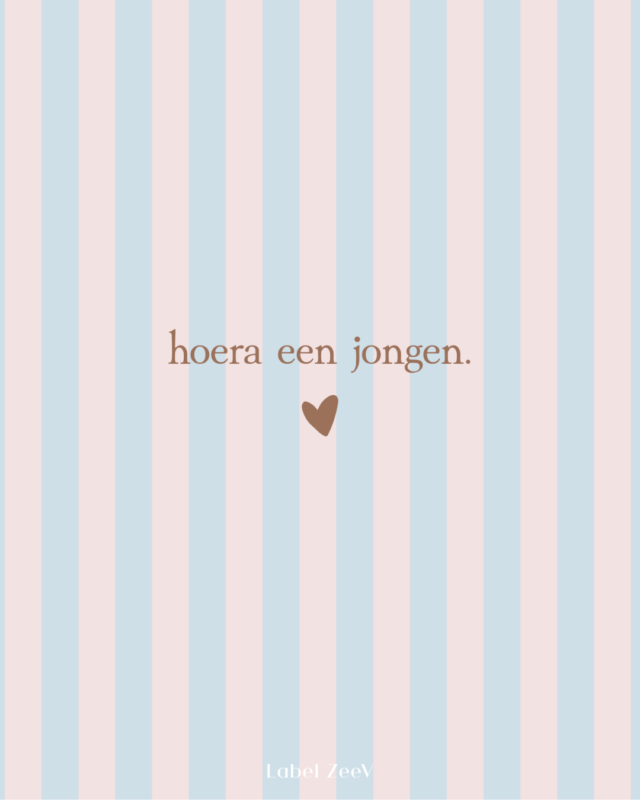 A6 wenskaart | hoera een jongen