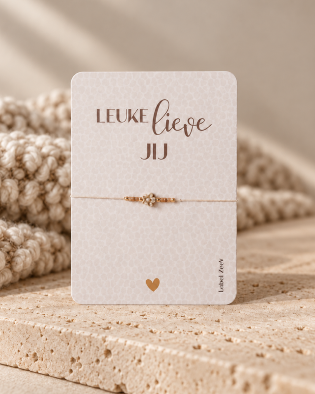 Kaart met armbandje | leuke lieve jij