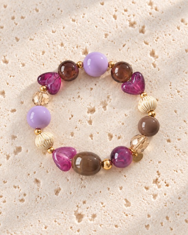 RVS armband | purple love
