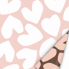 Cadeaupapier hartjes bruin-roze | 2 meter