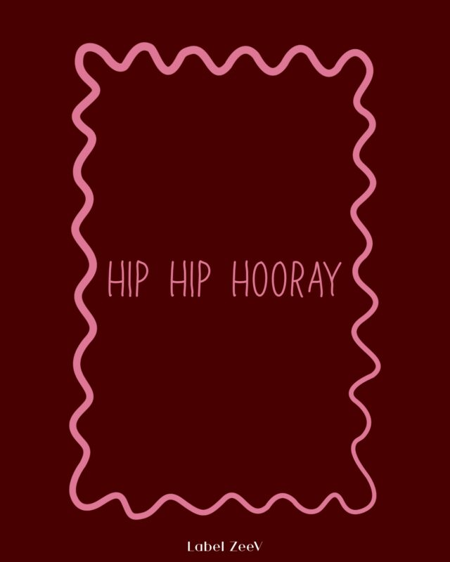 Wenskaart Hip hip hooray van Label ZeeV