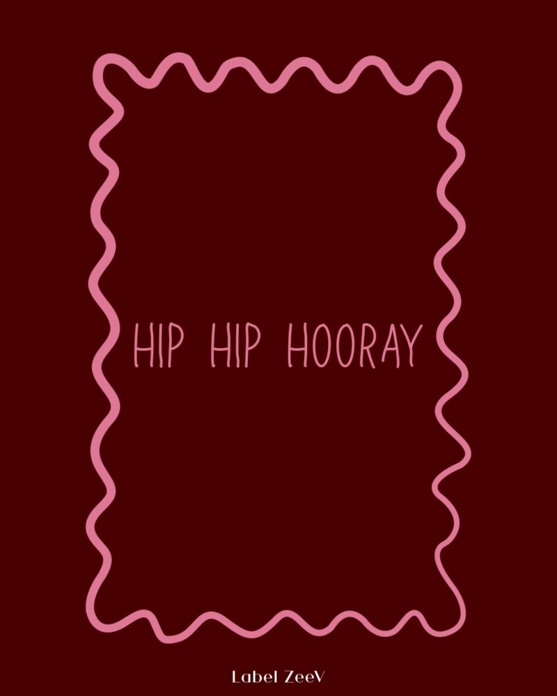 A6 wenskaart | hip hip hooray
