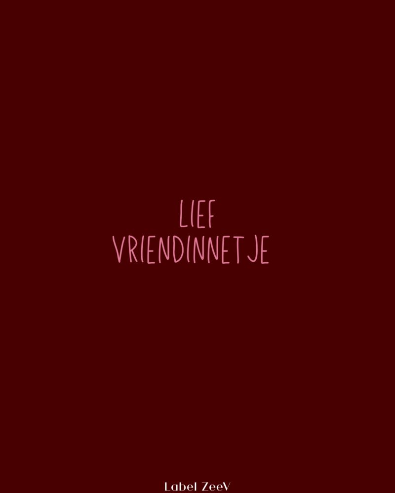 A6 wenskaart | lief vriendinnetje