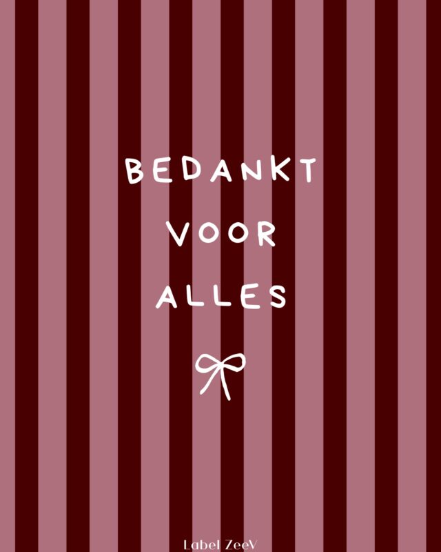Wenskaart Bedankt voor alles van Label ZeeV