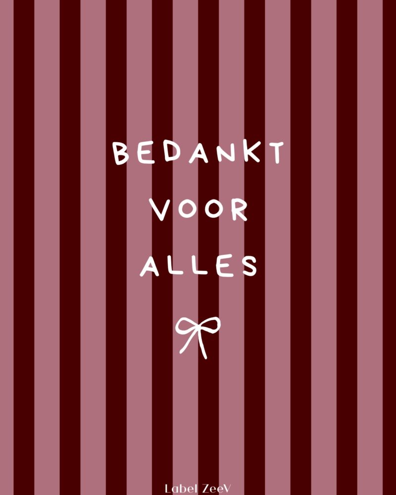 A6 wenskaart | bedankt voor alles